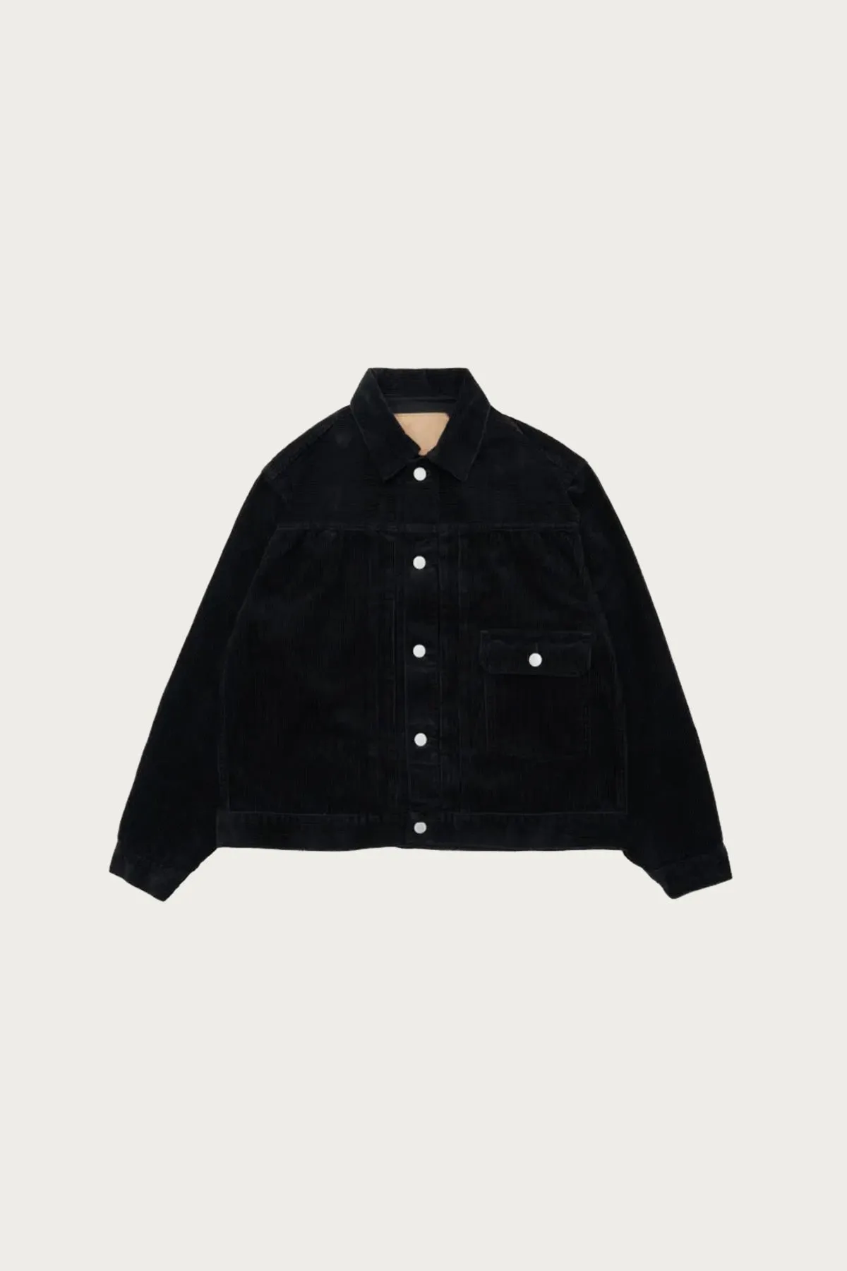 Corduroy Type 1st Jacket - Black sold by Canoe Club