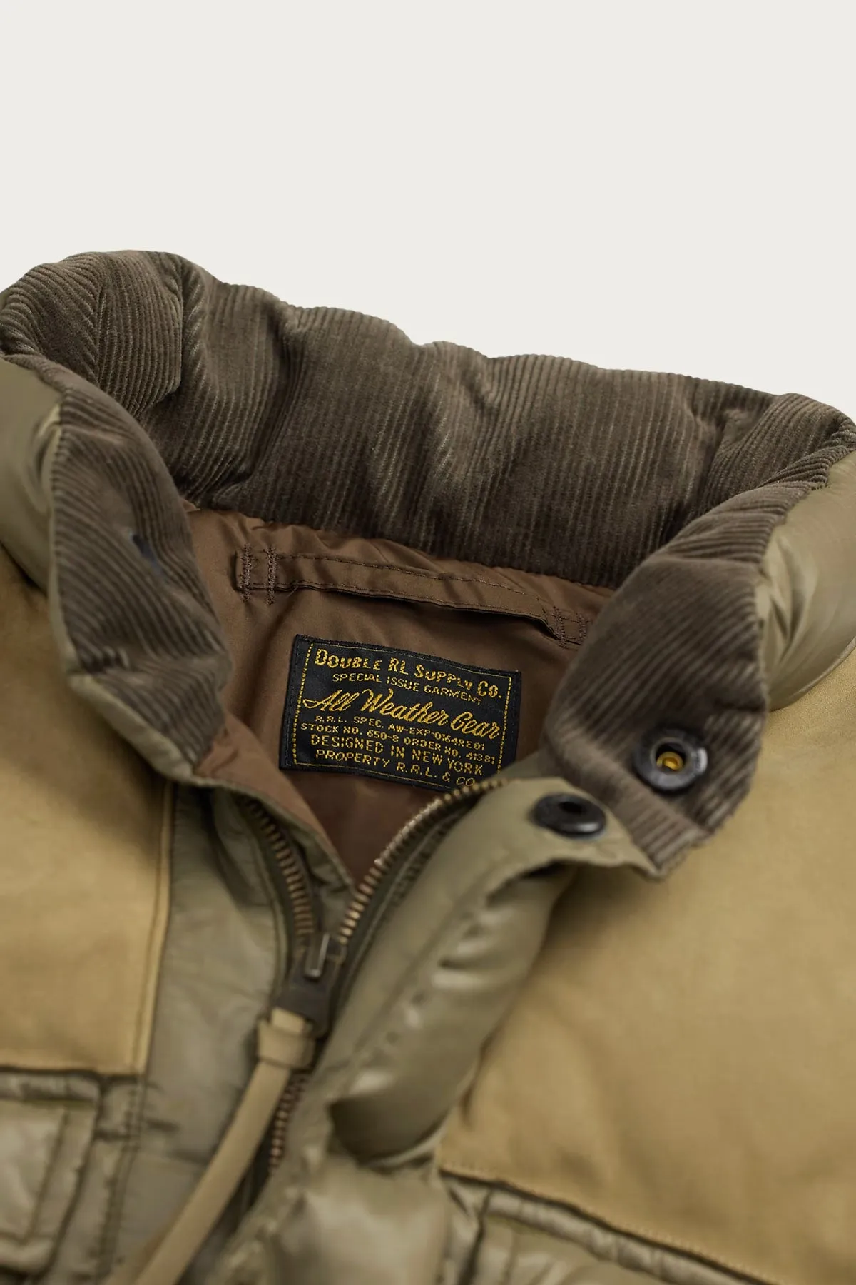 Leather-Yoke Quilted Ripstop Vest - Vintage Olive sold by Canoe Club product image thumbnail 3