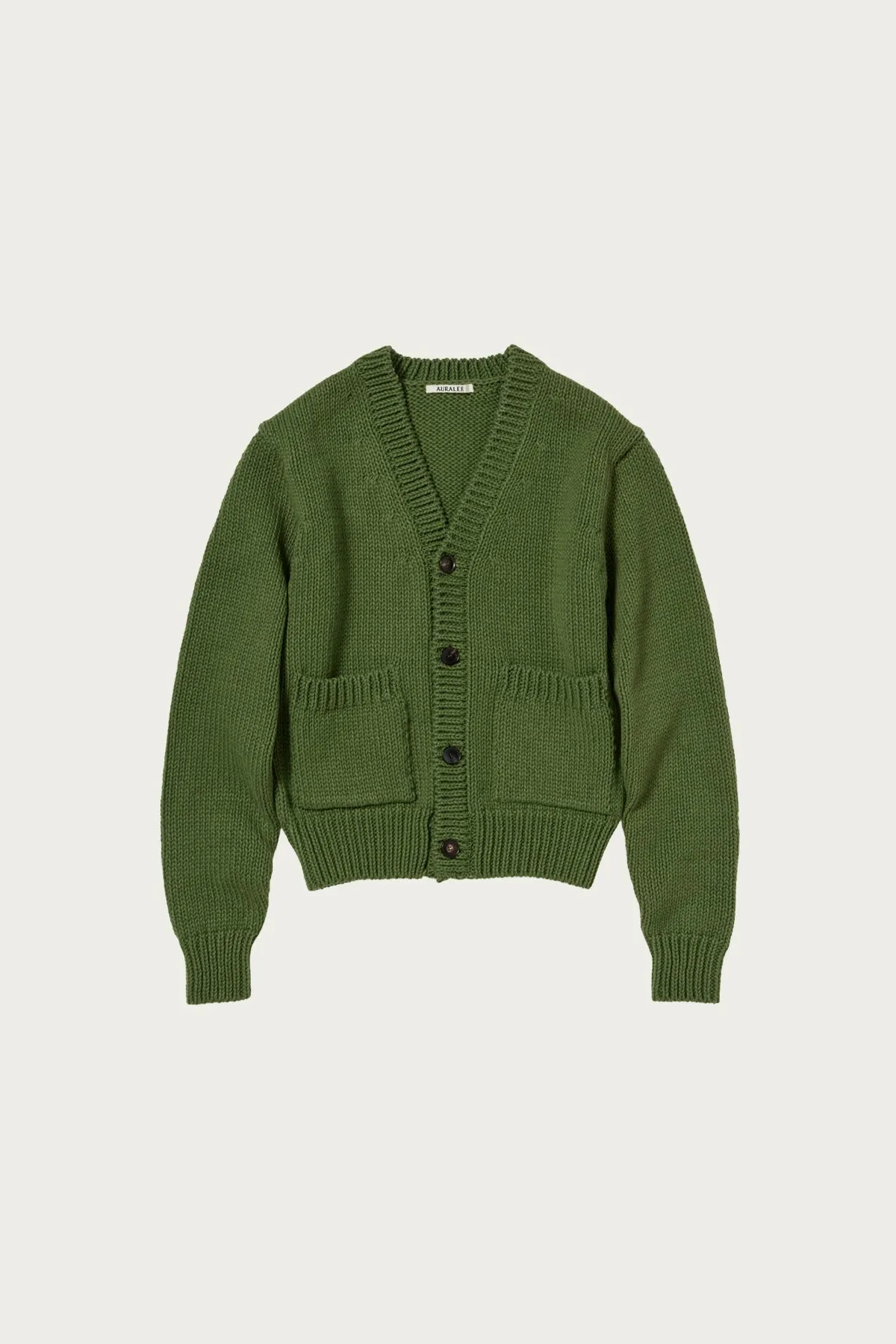 Wool Cashmere Felted Knit Cardigan - Olive sold by Canoe Club