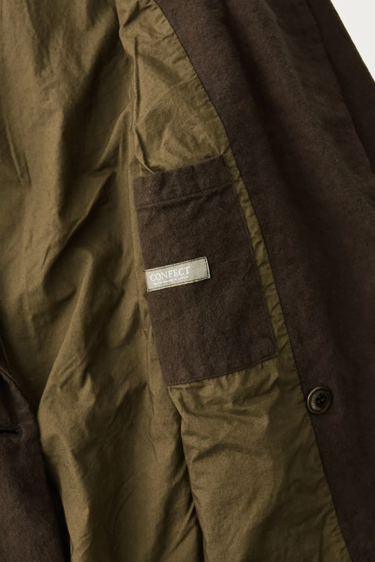 Linen Double Breasted Jacket - Dark Khaki sold by Canoe Club product image thumbnail 4