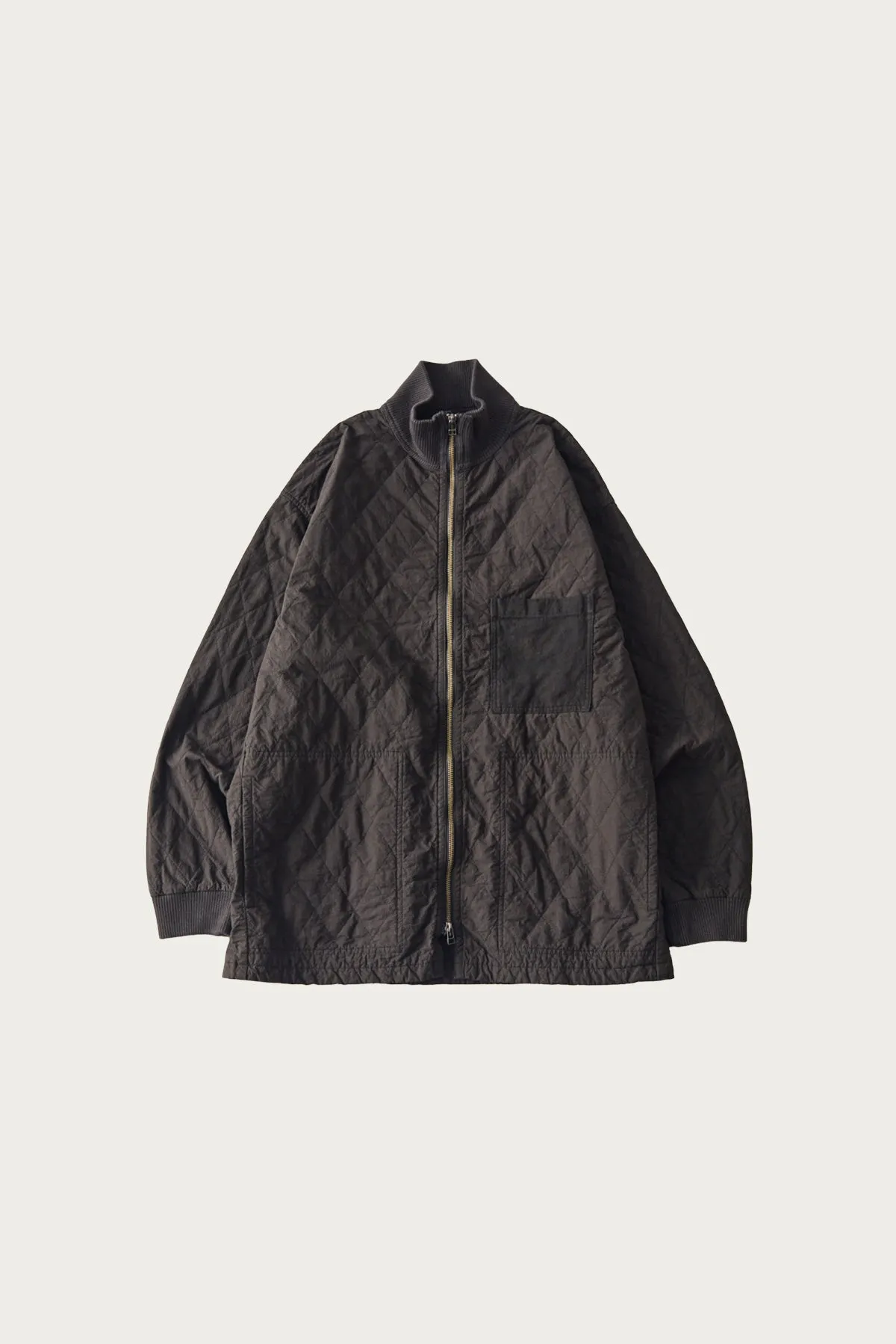 Quilted Zip Blouson - Ink Black sold by Canoe Club