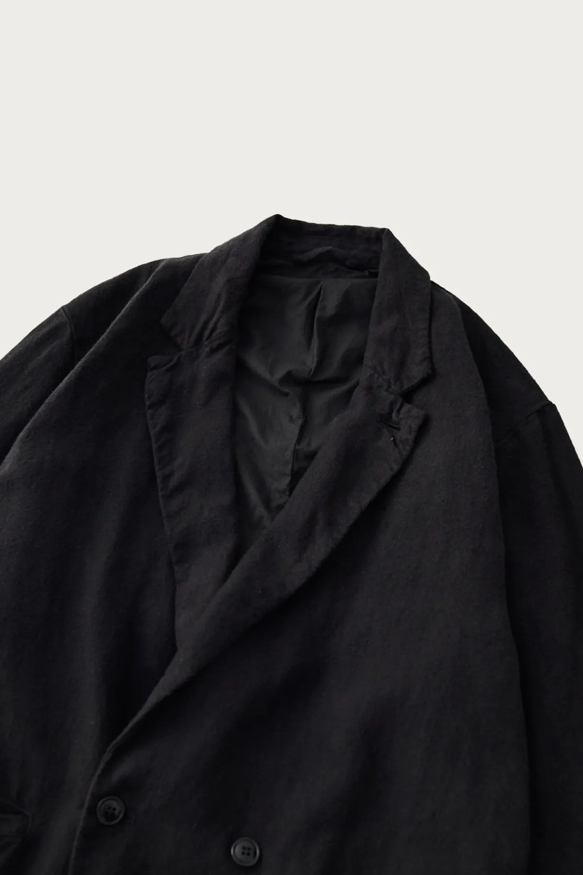 Linen Double Breasted Jacket - Ink Black sold by Canoe Club product image thumbnail 2
