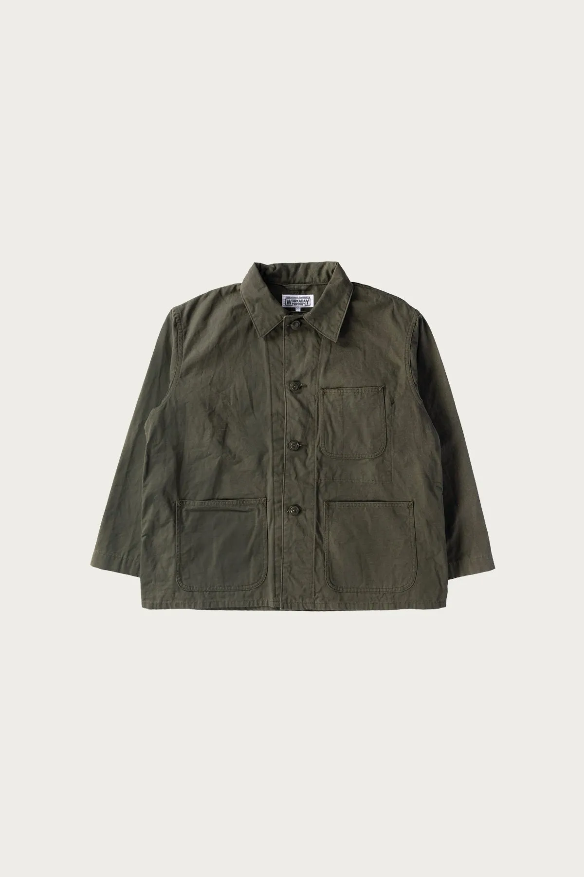 Utility Jacket - Olive Heavyweight Cotton Ripstop sold by Canoe Club
