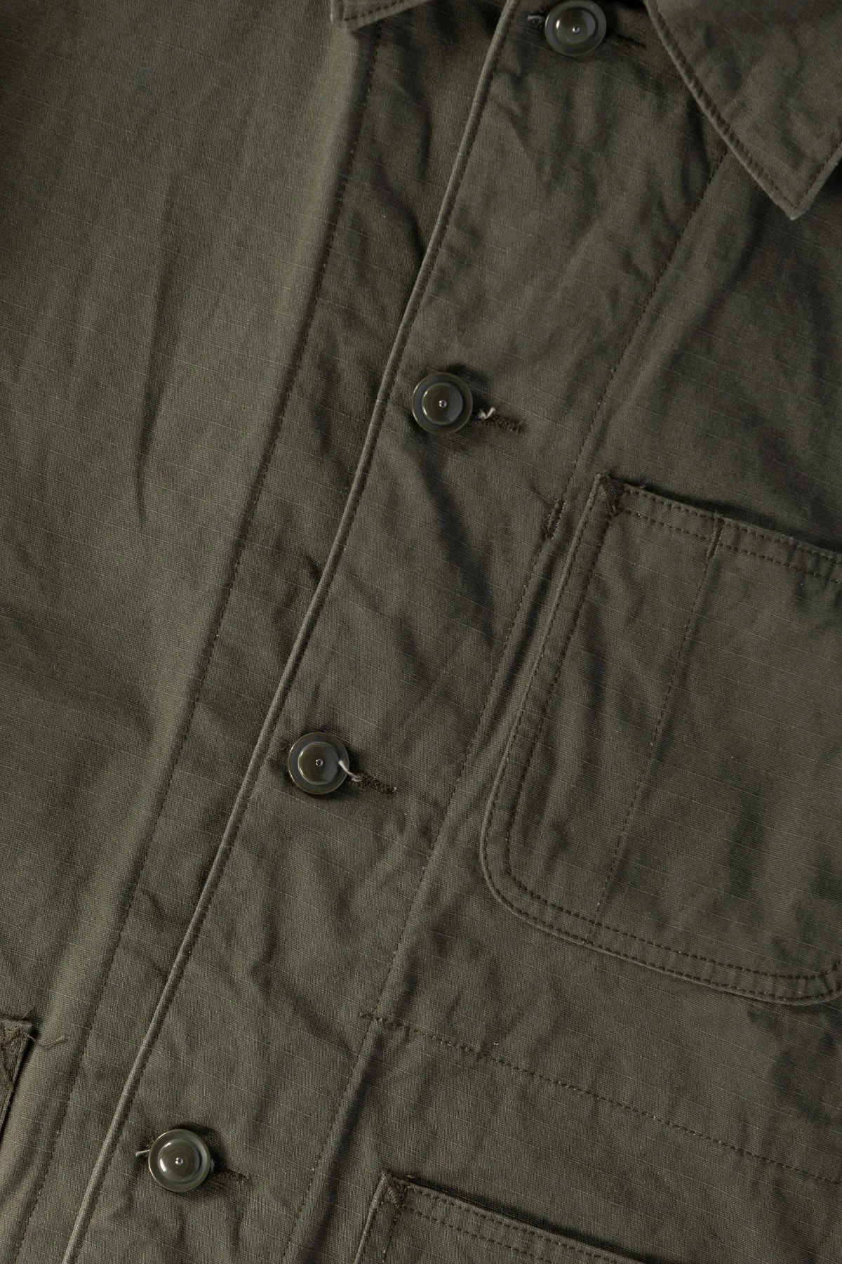 Utility Jacket - Olive Heavyweight Cotton Ripstop sold by Canoe Club product image thumbnail 3