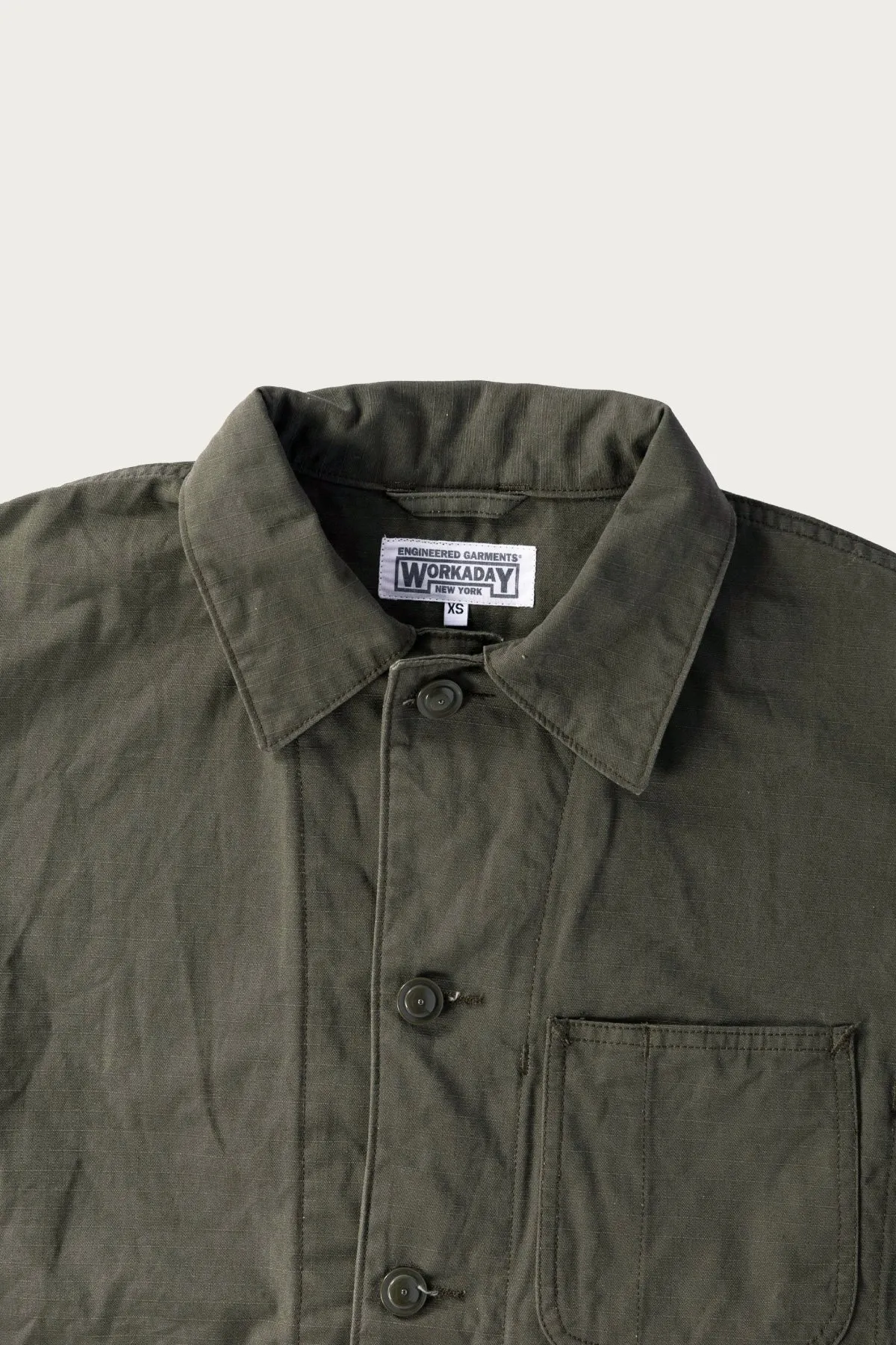 Utility Jacket - Olive Heavyweight Cotton Ripstop sold by Canoe Club product image thumbnail 2