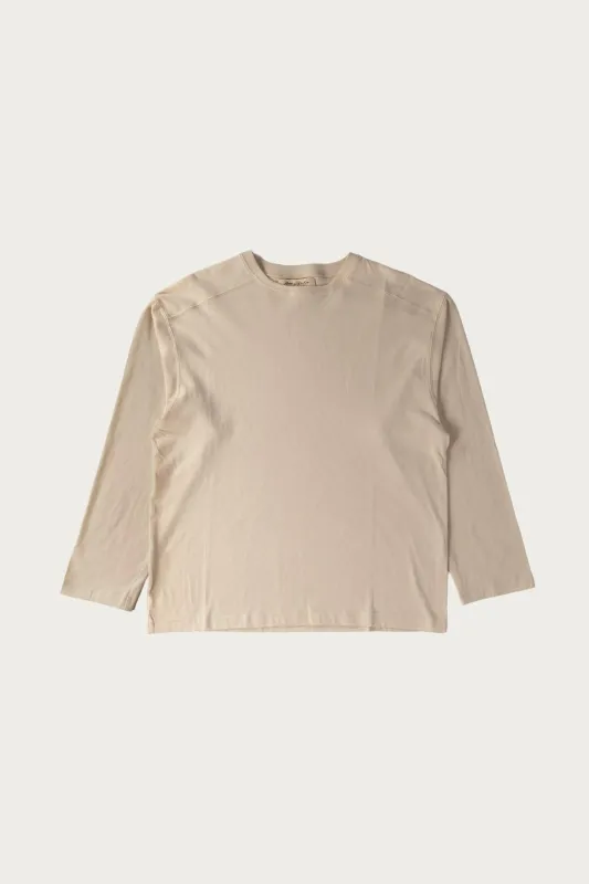 Long Sleeve Arc Tee - Natural Cotton Jersey made by Canoe Club