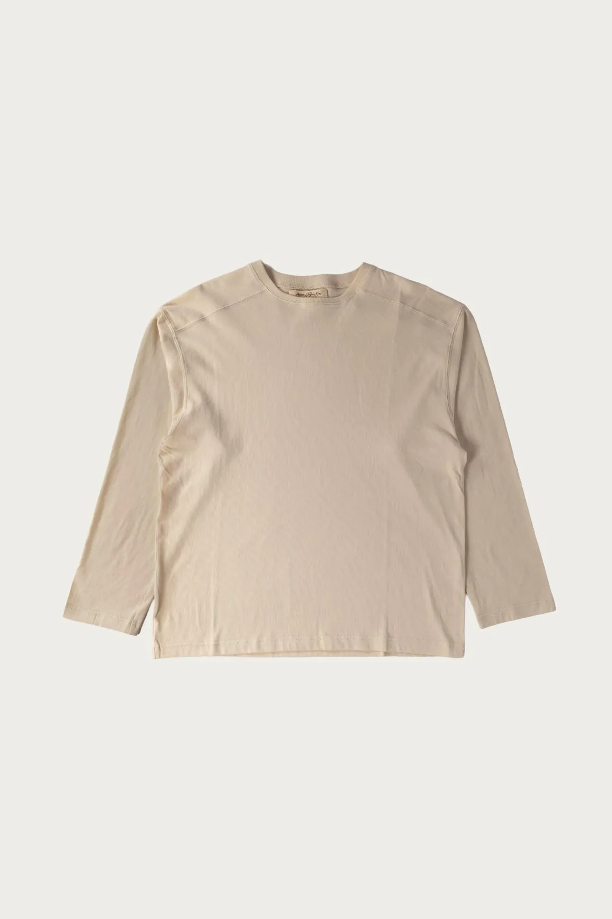 Long Sleeve Arc Tee - Natural Cotton Jersey sold by Canoe Club