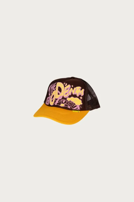 TH.D.D.Track Cap - Brown/Yellow made by Kapital