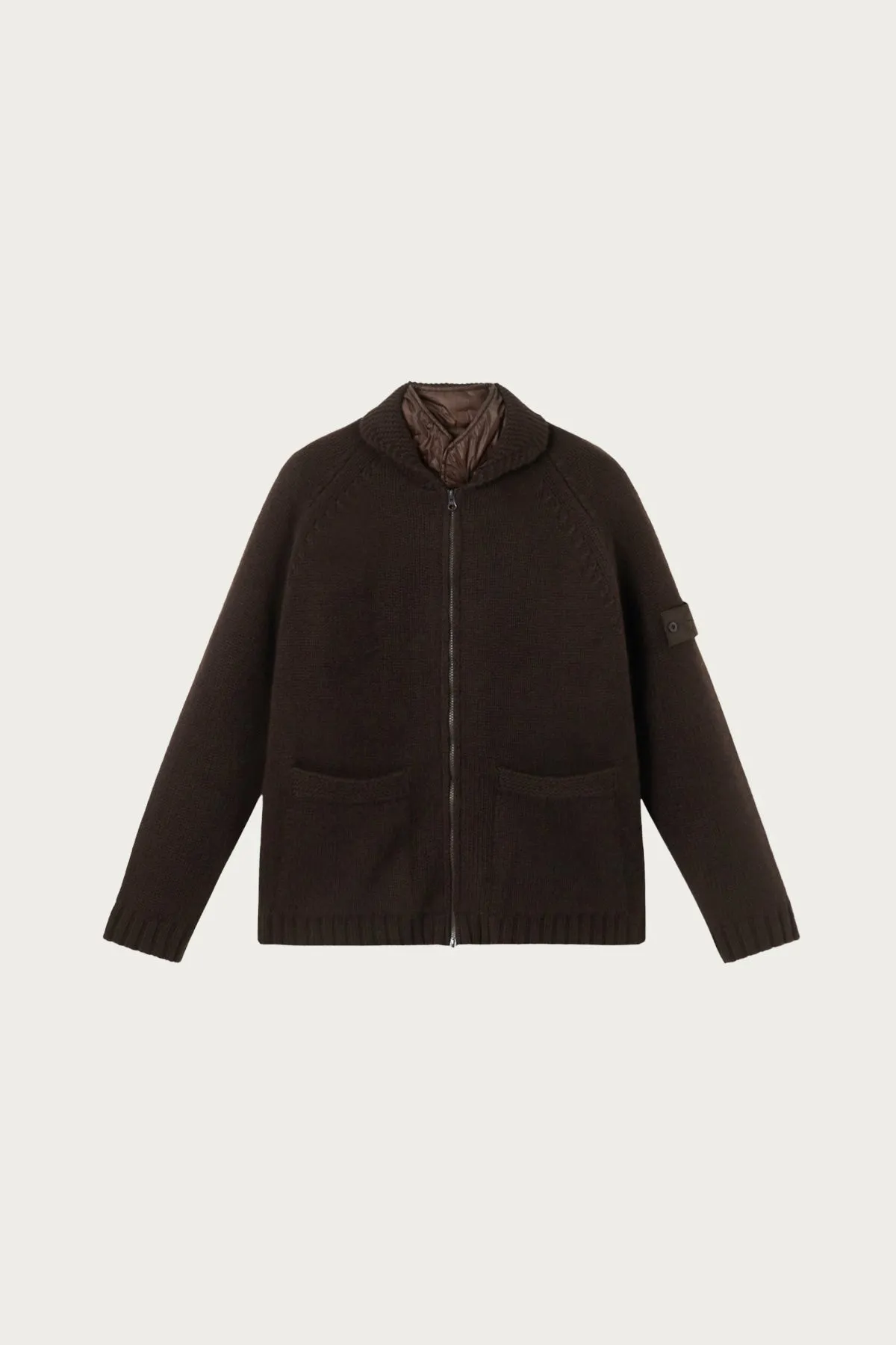 Cashmere President's Knit w/ Detachable Padded Lining - Dark Brown sold by Canoe Club