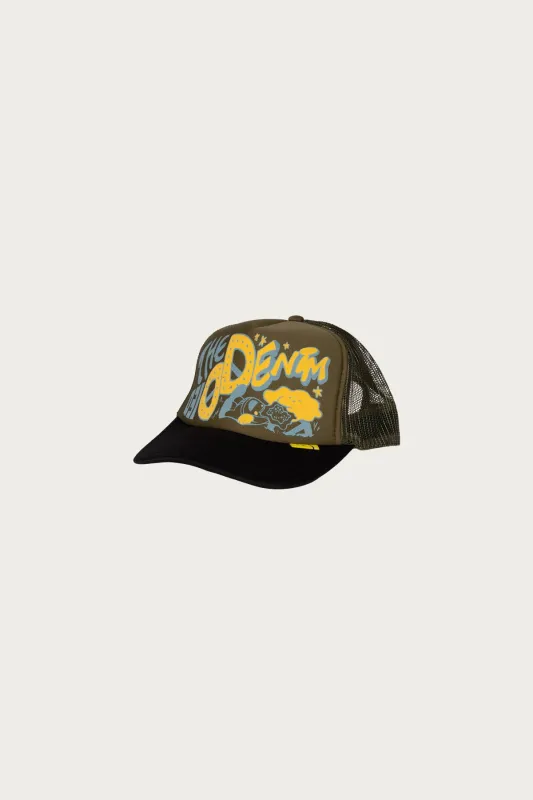 TH.D.D.Track Cap - Olive/Black made by Kapital