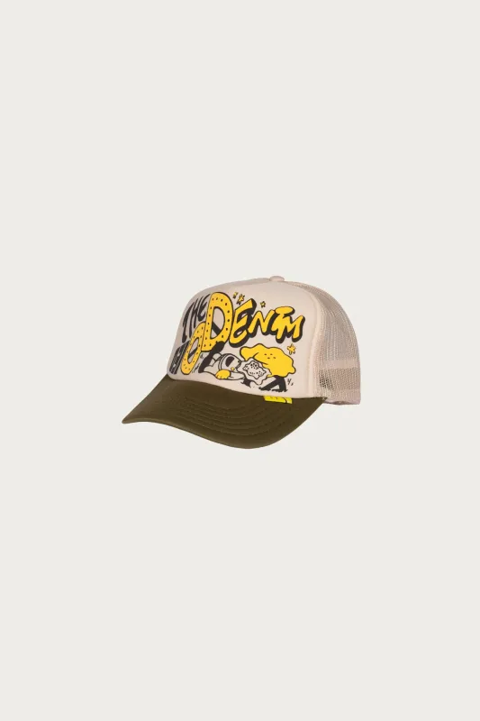 TH.D.D.Track Cap - Beige/Olive made by Kapital