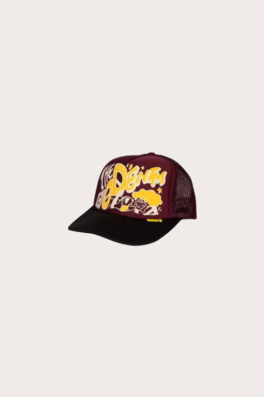 TH.D.D.Track Cap - Burgundy/Black made by Kapital
