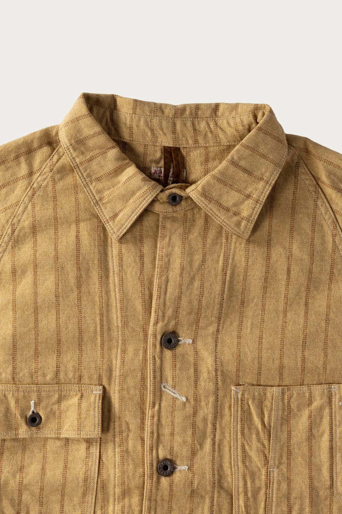 Cotton Linen GIBSON Stripe CACTUS Coverall - Gold sold by Canoe Club product image thumbnail 2