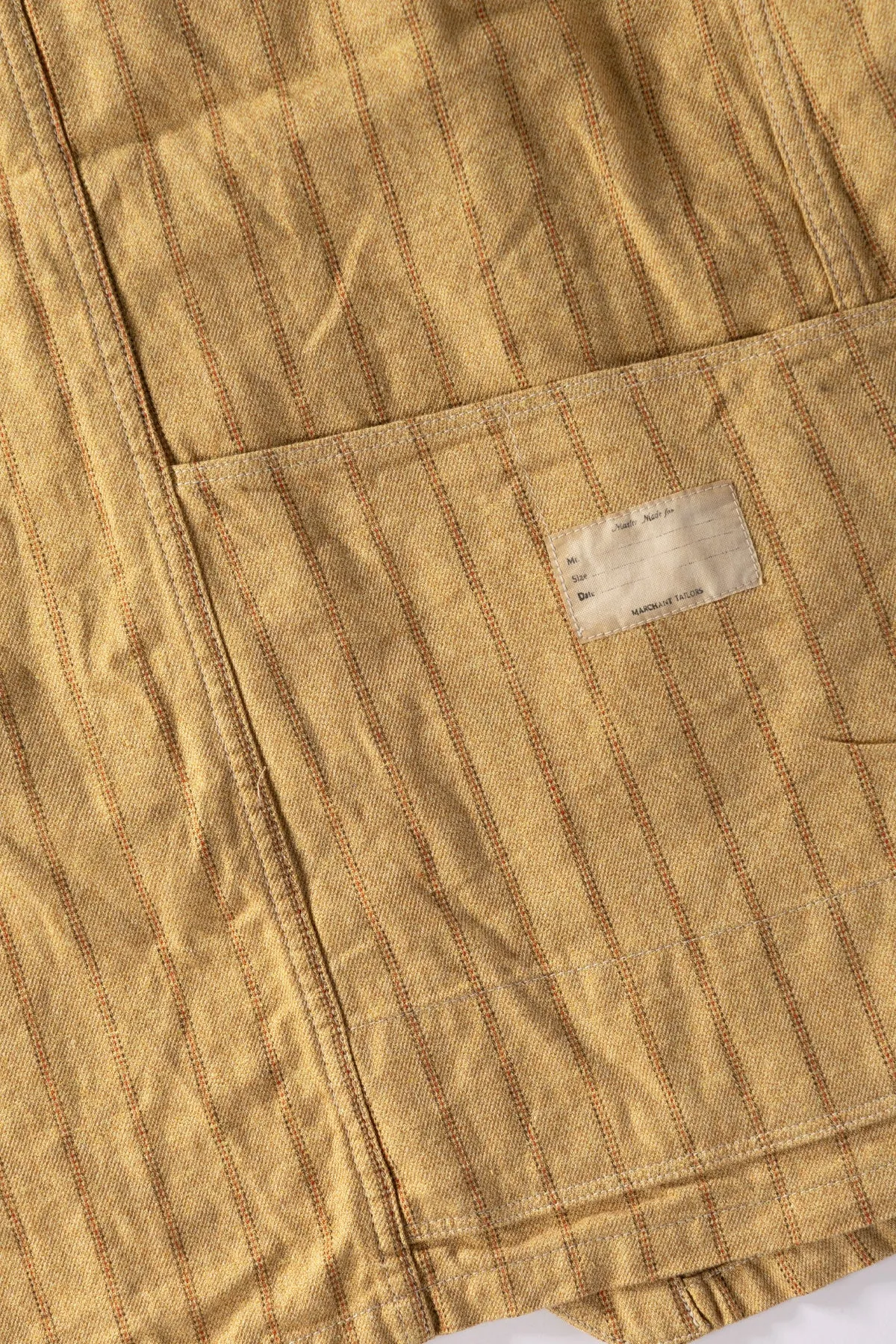 Cotton Linen GIBSON Stripe CACTUS Coverall - Gold sold by Canoe Club product image thumbnail 4