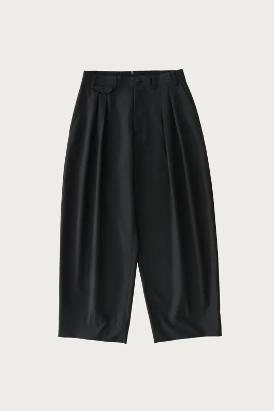 Studio Nicholson x Beams+ Alvy Double Pleat Pant - Darkest Navy sold by Canoe Club