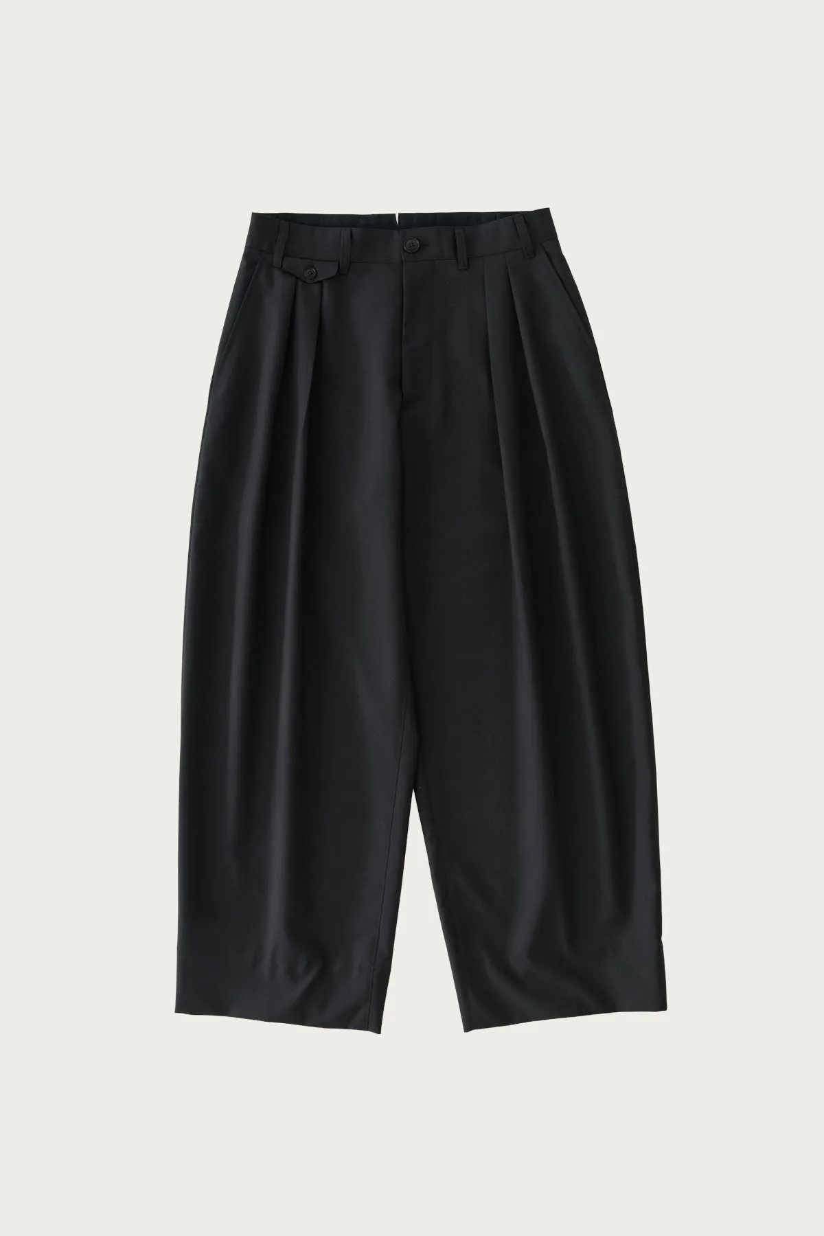 Studio Nicholson x Beams+ Alvy Double Pleat Pant - Darkest Navy sold by Canoe Club