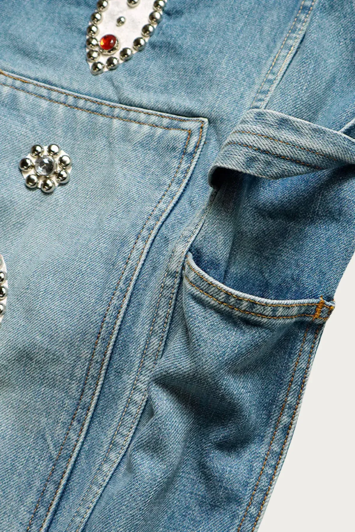 14oz Denim Shorts (STUDS Remake) - Indigo sold by Canoe Club product image thumbnail 4