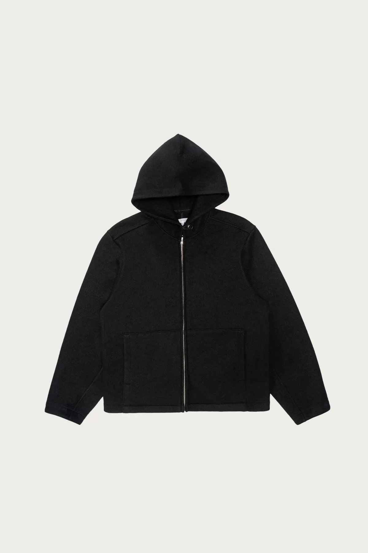 Wool Zip Hoodie - Black sold by Canoe Club