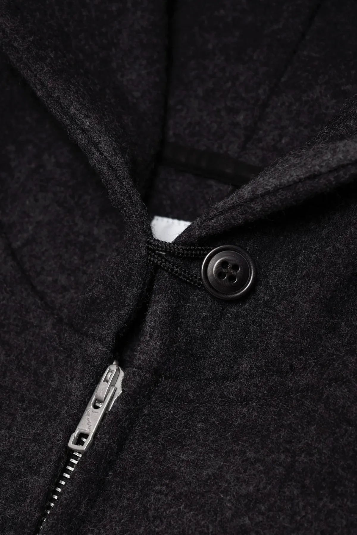 Wool Zip Hoodie - Charcoal sold by Canoe Club product image thumbnail 2