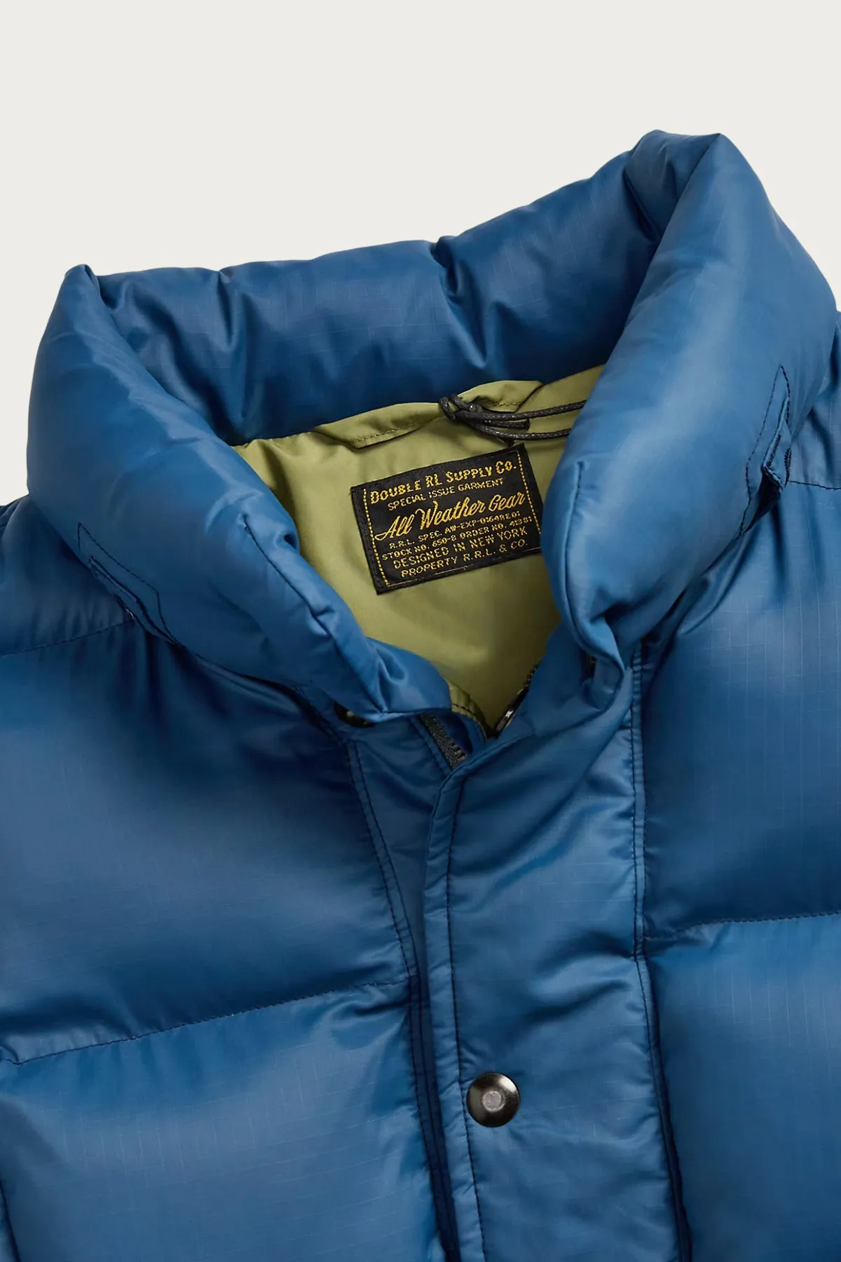 Quilted Ripstop Hooded Jacket - Vintage Blue sold by Canoe Club product image thumbnail 4