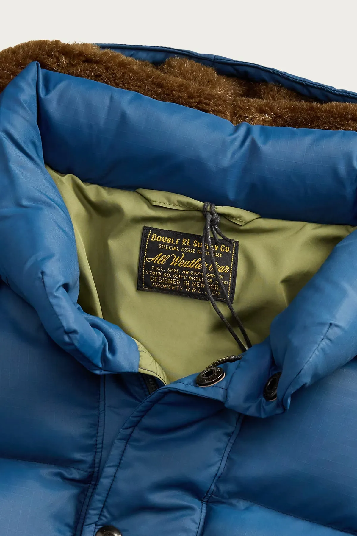 Quilted Ripstop Hooded Jacket - Vintage Blue sold by Canoe Club product image thumbnail 3