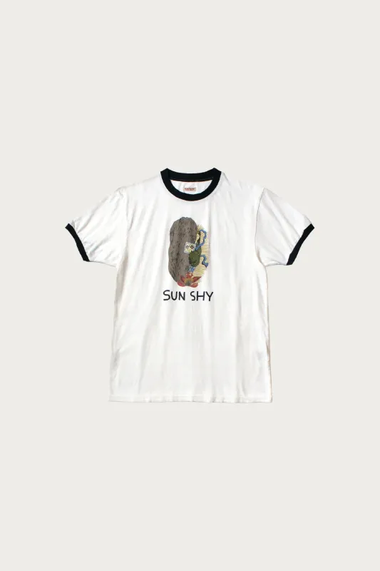 20/-Jersey Crew T (SUN SHY) - White made by Kapital