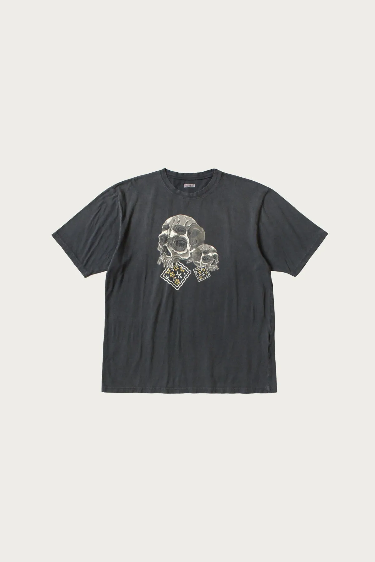 20/-Jersey Crew T (PECKISH Rain Skull) - Black sold by Canoe Club