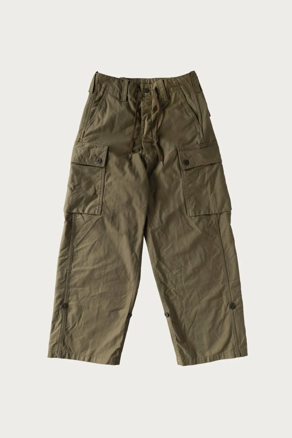 Wide Fit Cargo Pants - Army Green sold by Canoe Club