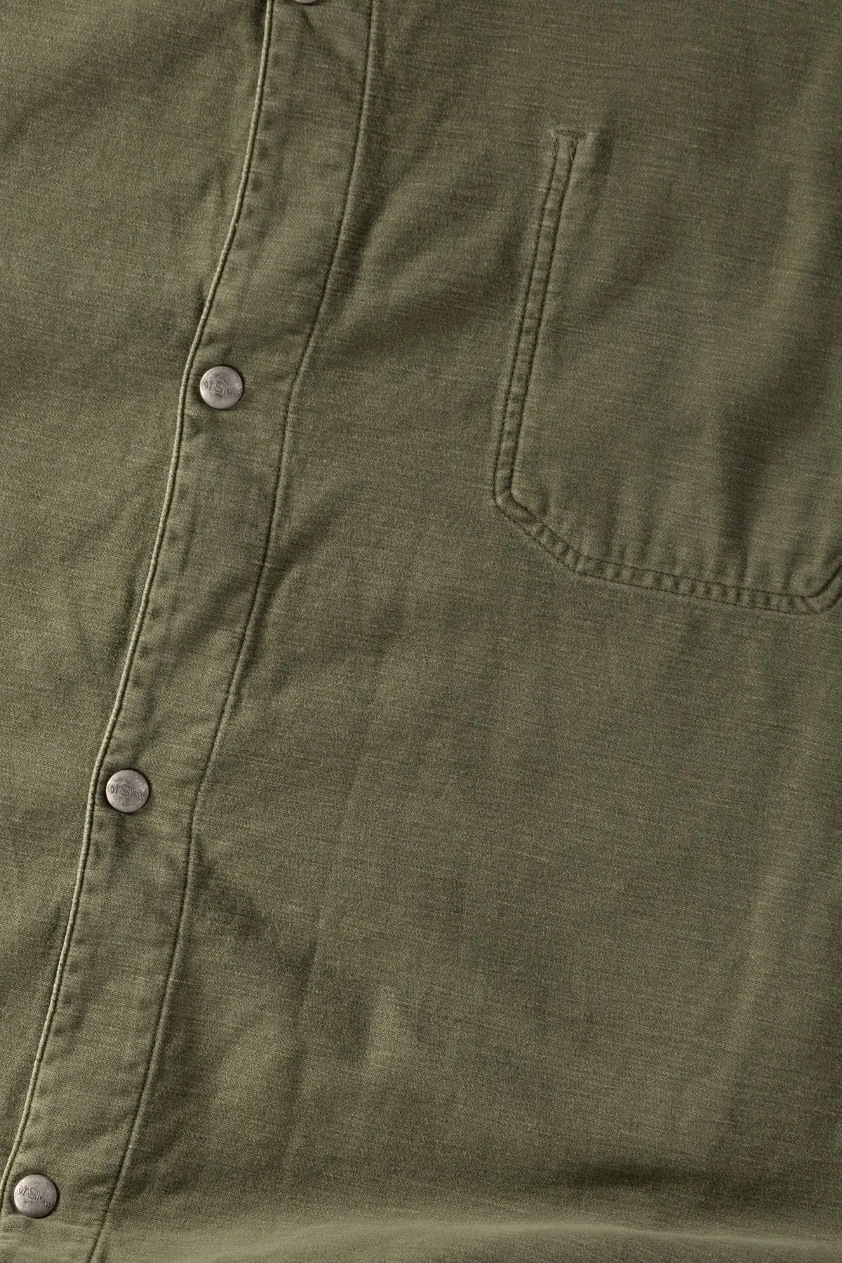 Reverse Sateen Simple Work Coat Vintage Washed - Dark Olive sold by Canoe Club product image thumbnail 2