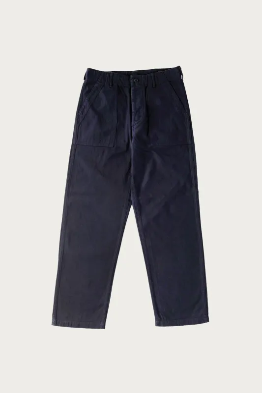 Brushed Flannel US Army Fatigue Pants - Dark Navy made by orSlow