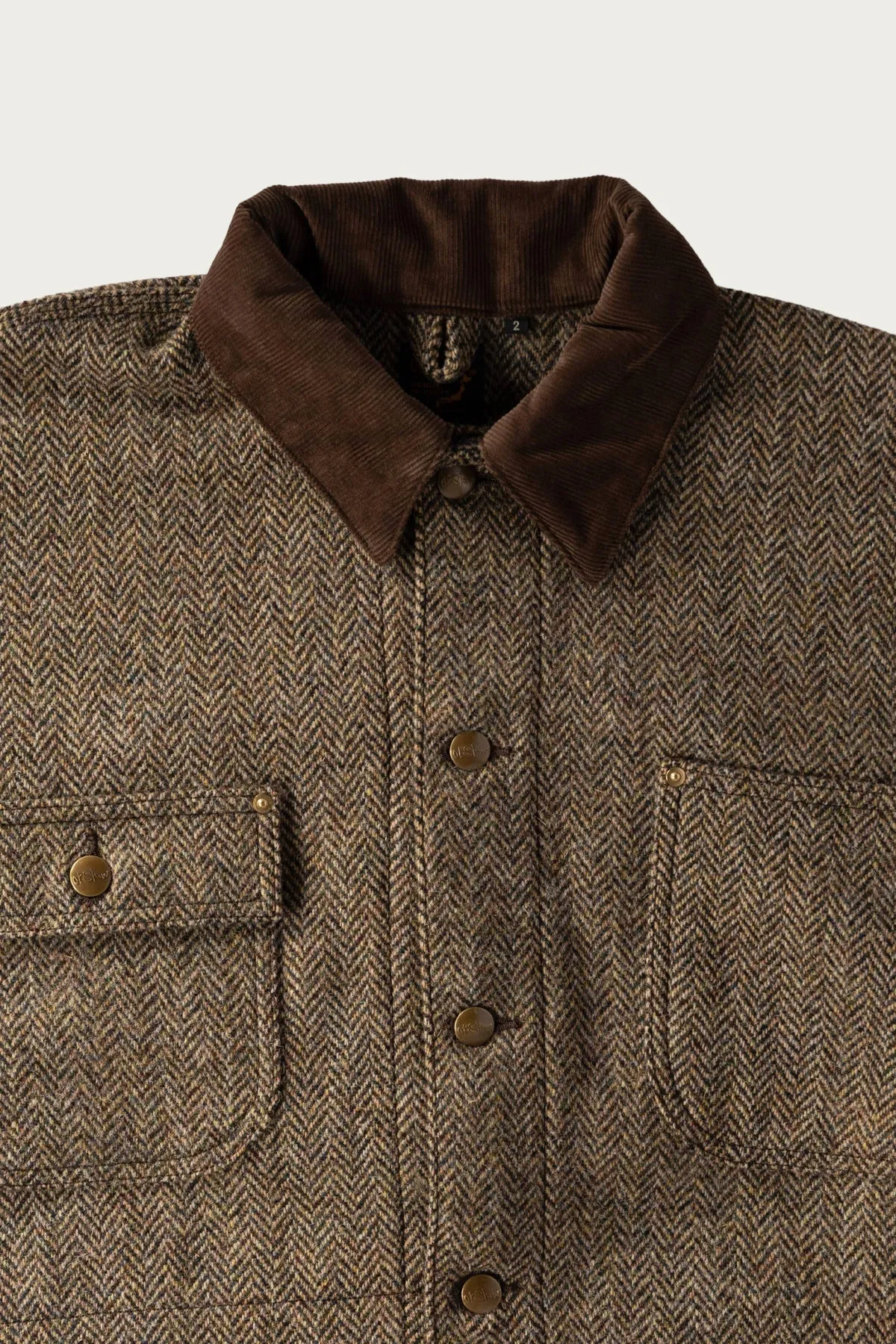 Harris Tweed Relax Fit Coverall - Khaki sold by Canoe Club product image thumbnail 2