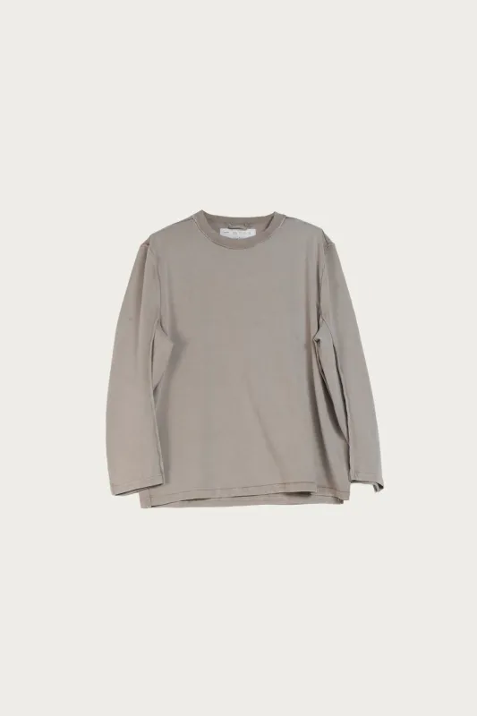 Big Tee LS - Taupe Heavy Jersey sold by Canoe Club