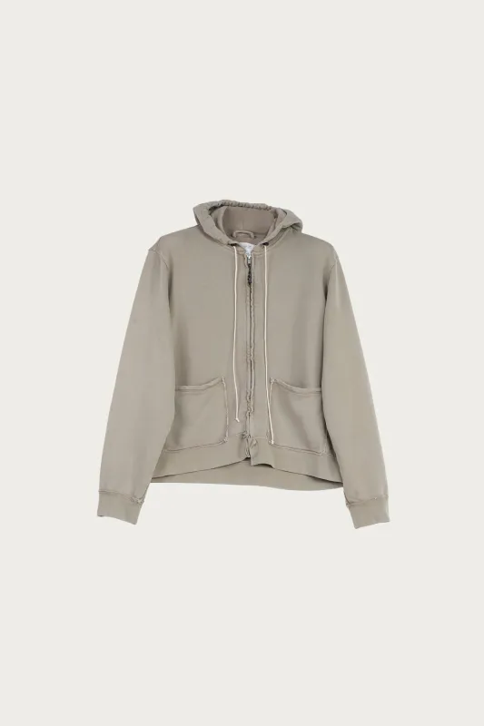 Fitted Zip Hoodie - Taupe Heavy Sweat made by Camiel Fortgens