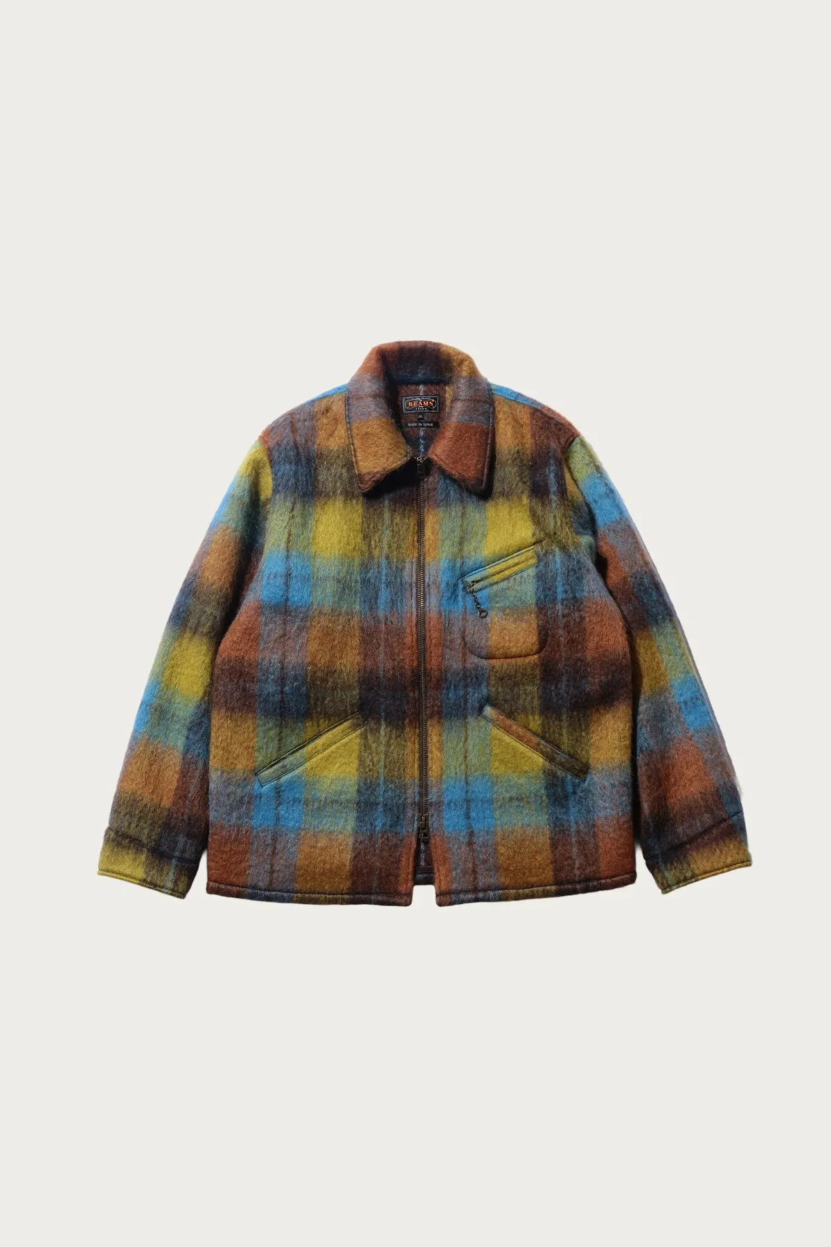 Sports Jacket Wool Plaid - Brown/Turquoise sold by Canoe Club