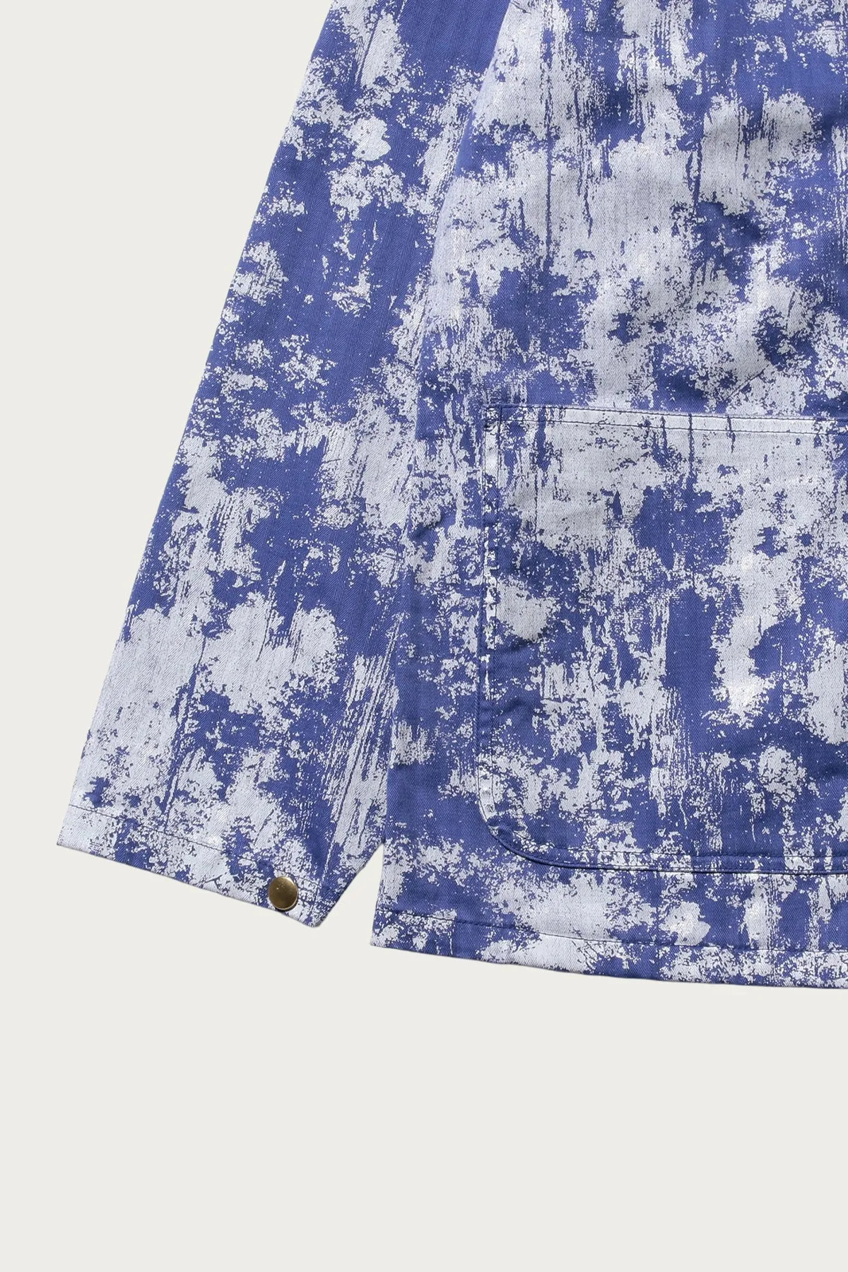 P-Man Jacket Supima Herringbone on Paint Print - Blue sold by Canoe Club product image thumbnail 3