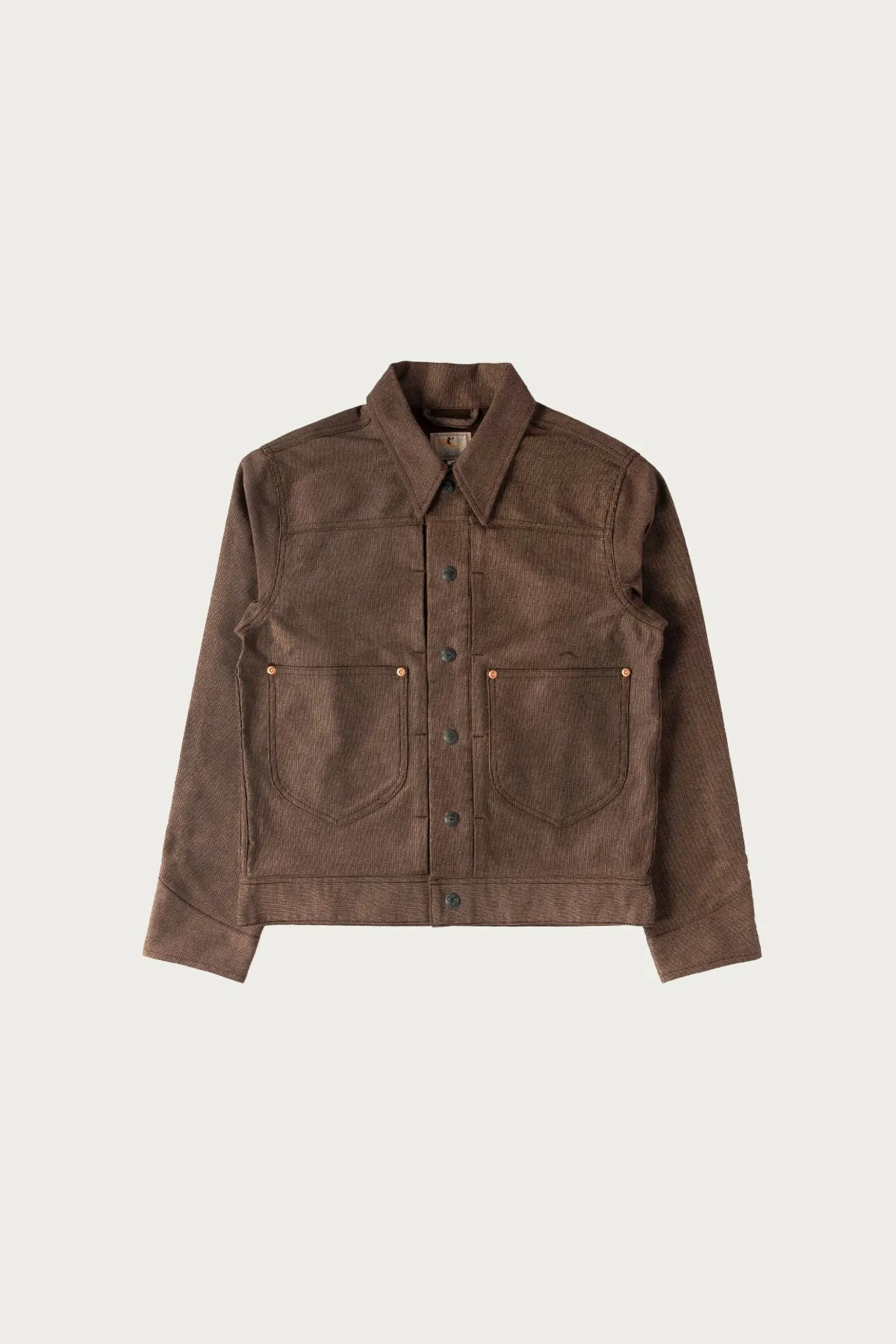 Wabash Stripe Moleskin Ranch Jacket - Espresso Brown sold by Canoe Club