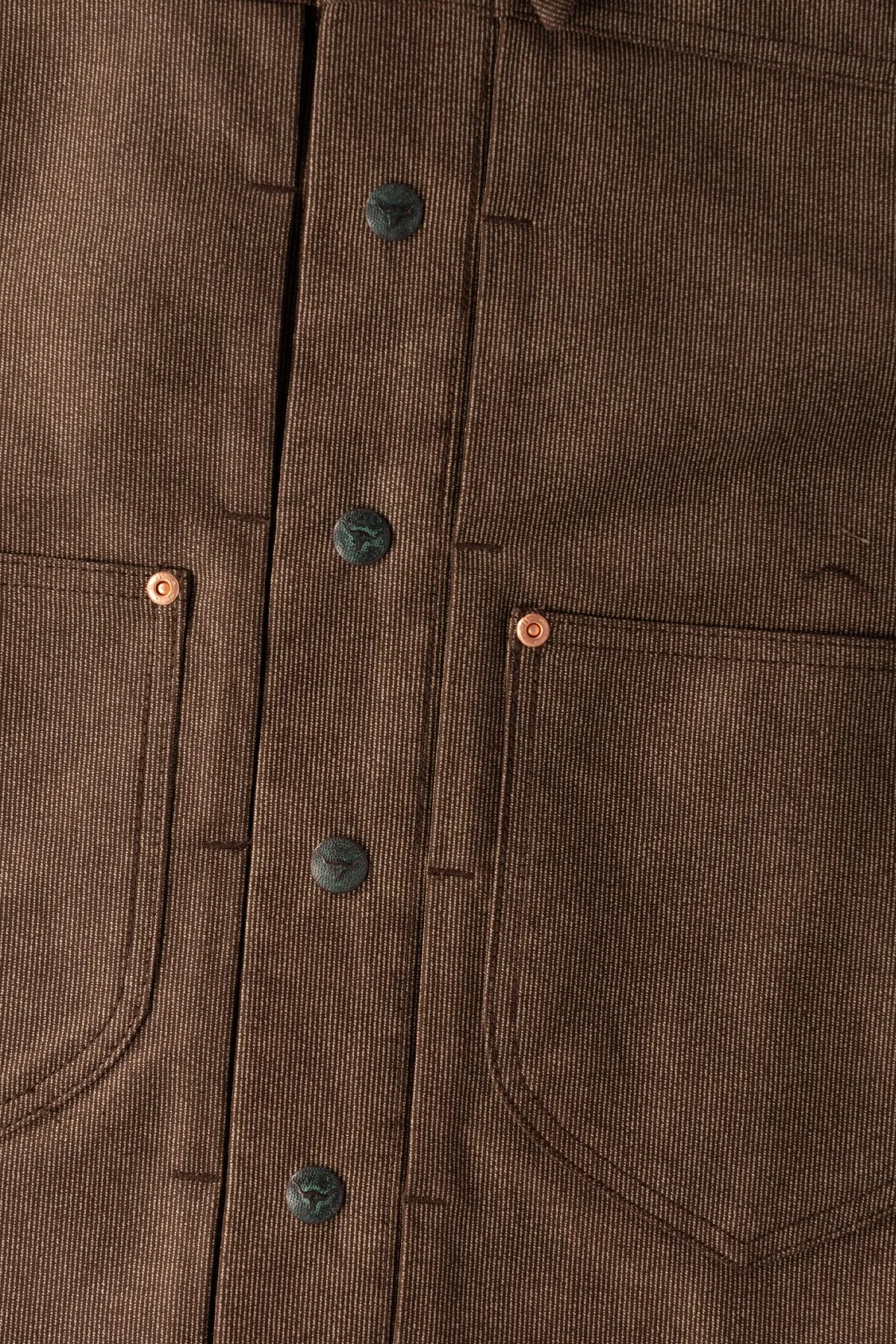 Wabash Stripe Moleskin Ranch Jacket - Espresso Brown sold by Canoe Club product image thumbnail 3