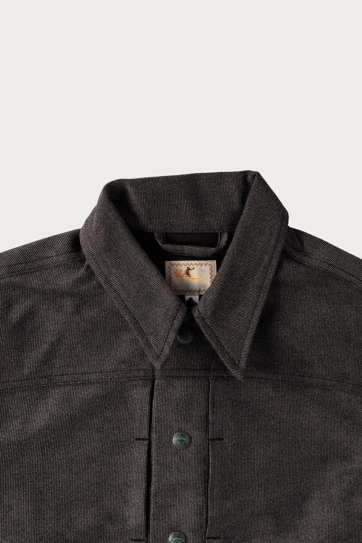 Wabash Stripe Moleskin Ranch Jacket - Charcoal Smoke sold by Canoe Club product image thumbnail 2