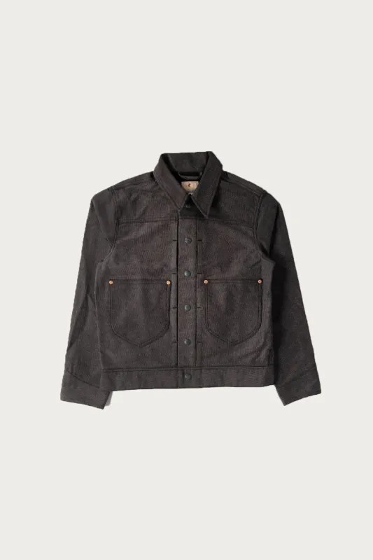 Wabash Stripe Moleskin Ranch Jacket - Charcoal Smoke sold by Canoe Club