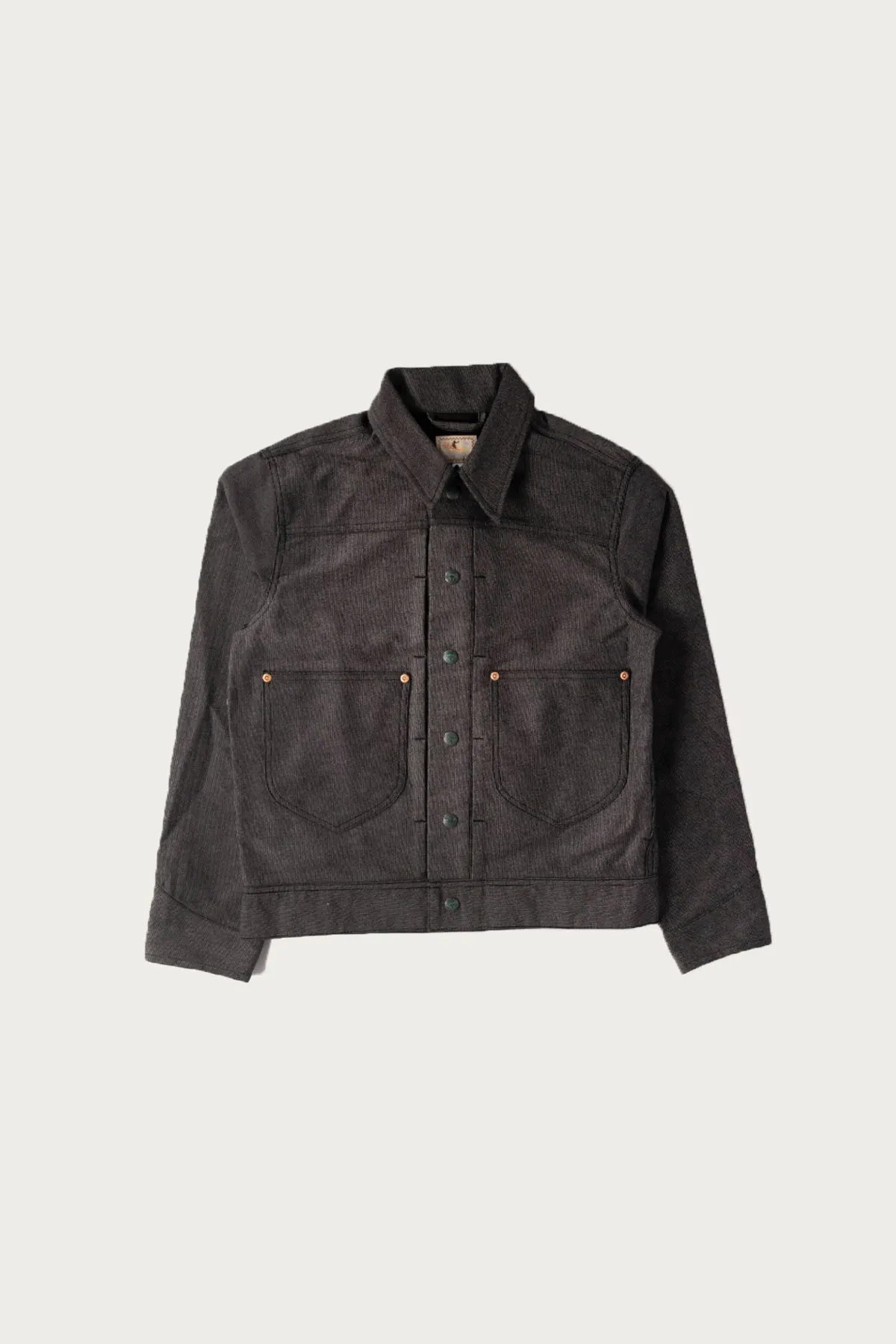 Wabash Stripe Moleskin Ranch Jacket - Charcoal Smoke sold by Canoe Club