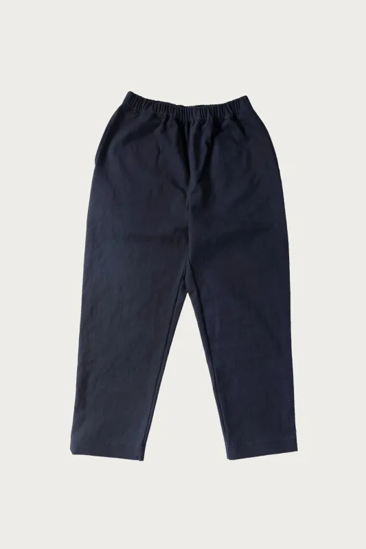 Café Pant - Navy Vintage Washed Cotton Linen Canvas made by Canoe Club