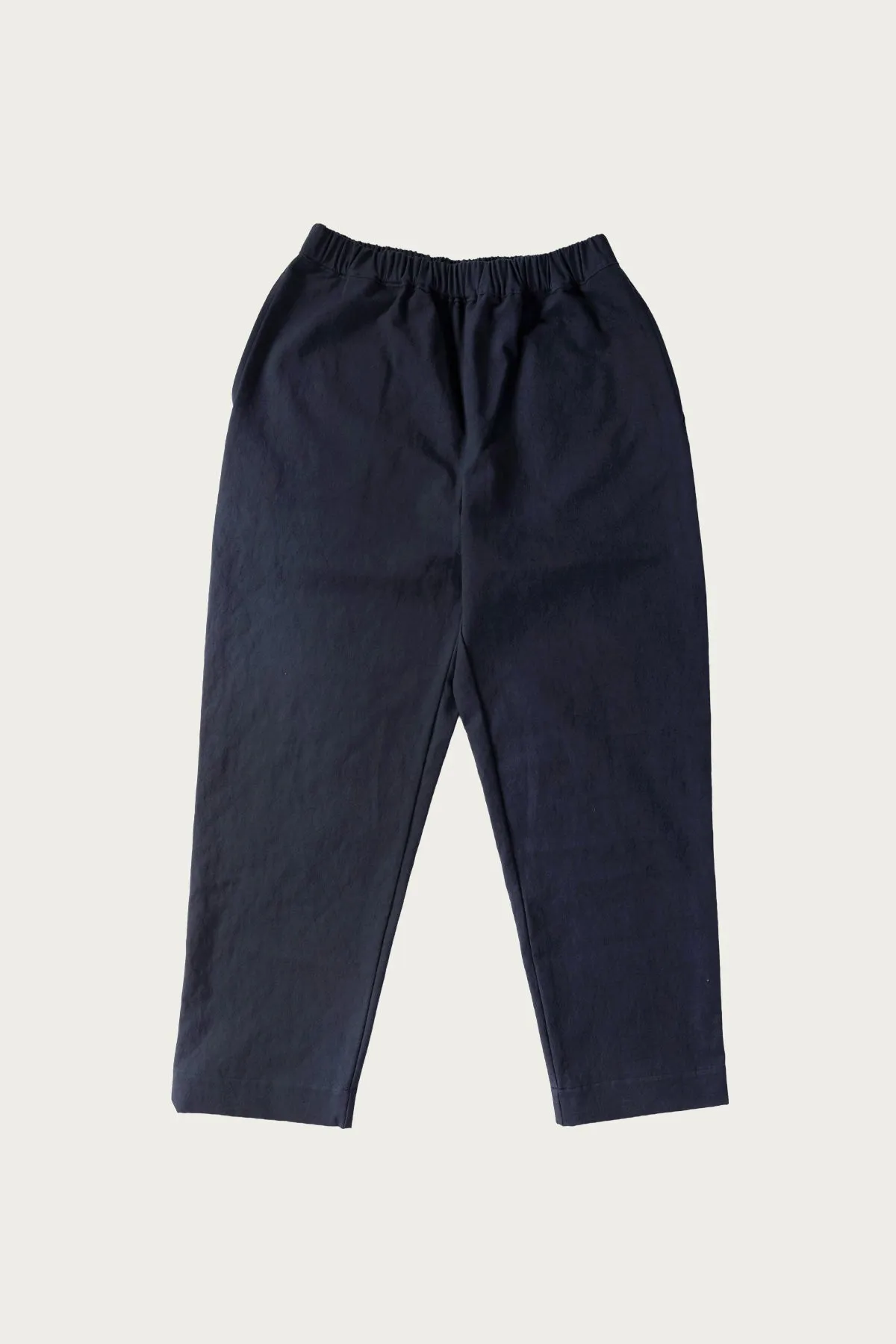 Café Pant - Navy Vintage Washed Cotton Linen Canvas sold by Canoe Club
