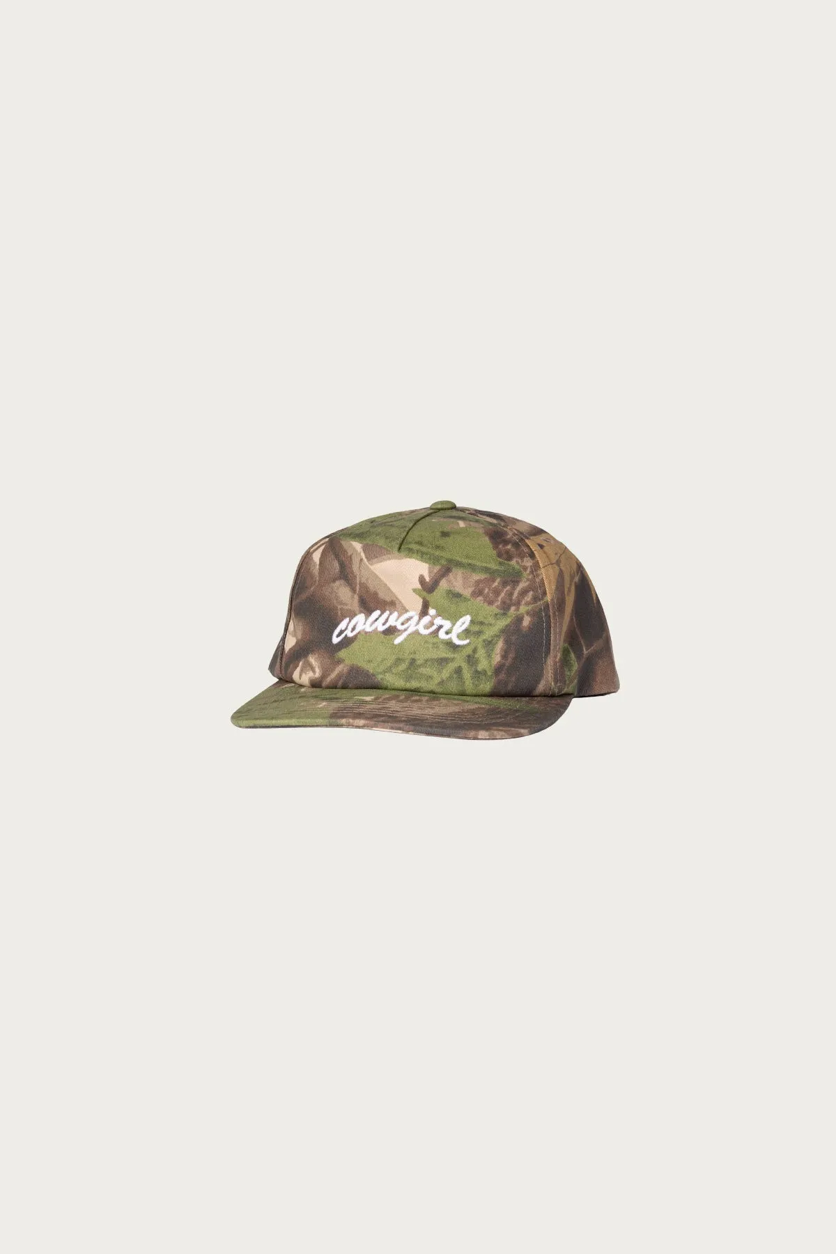 6 Panel Script Hat - Camo sold by Canoe Club