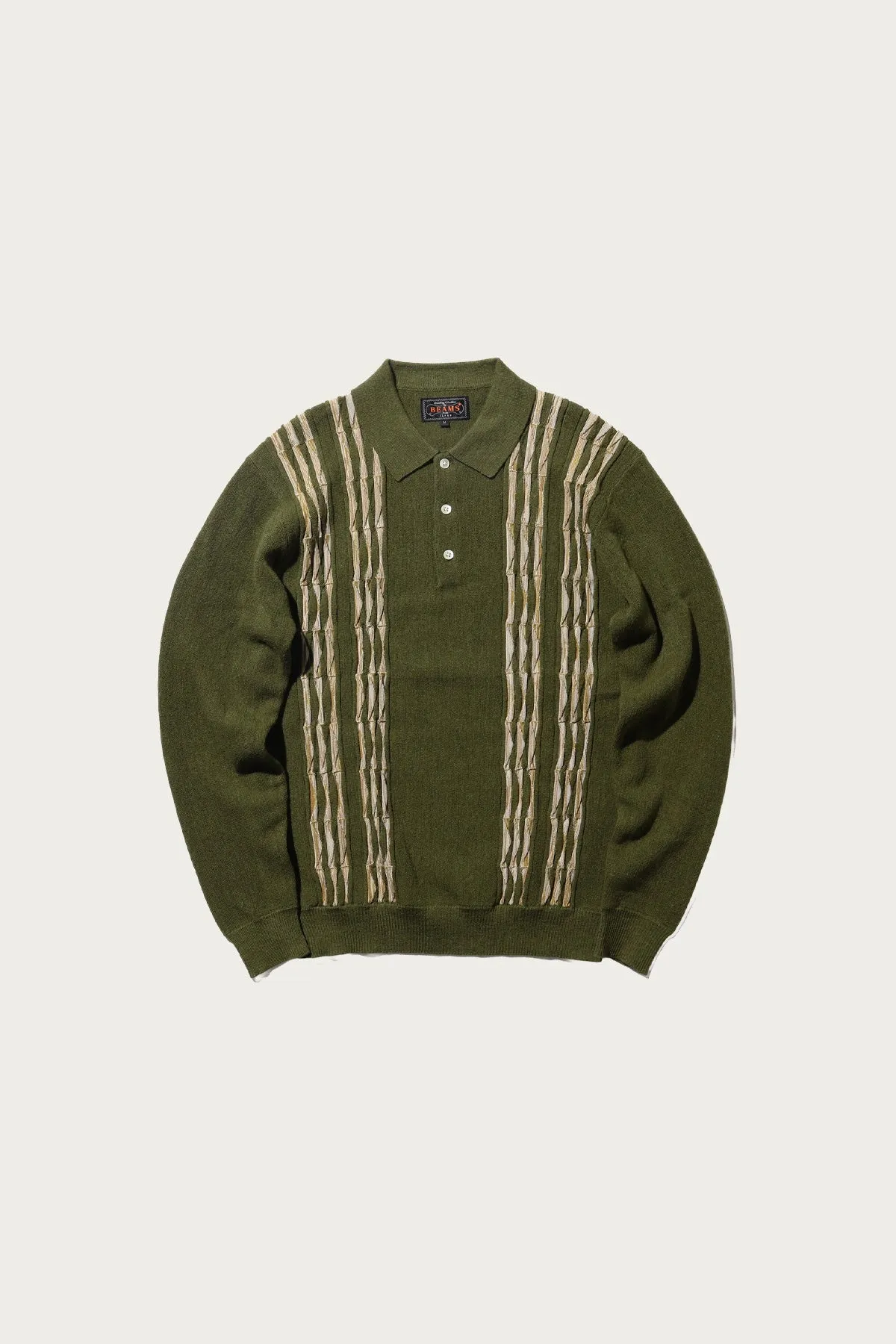 Knit Polo Born Stripe 14G - Olive sold by Canoe Club