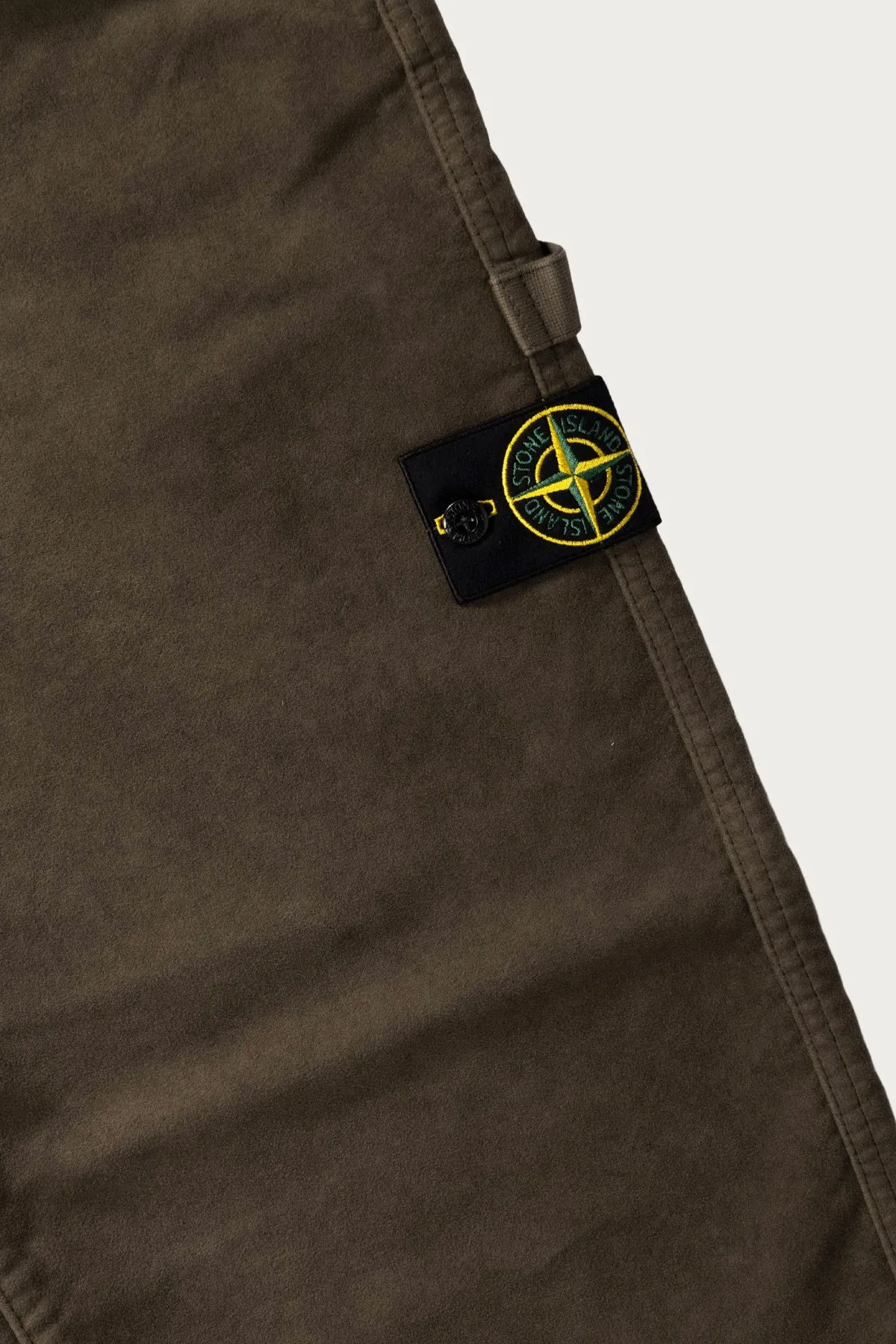 Loose Fit Cotton-Moleksin-TC Trousers - Olive sold by Canoe Club product image thumbnail 4