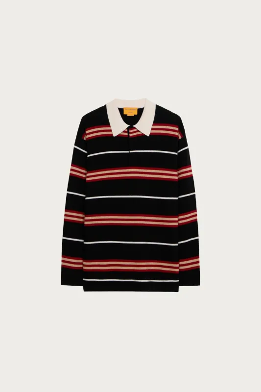 Striped Rugby - Black Combo sold by Canoe Club