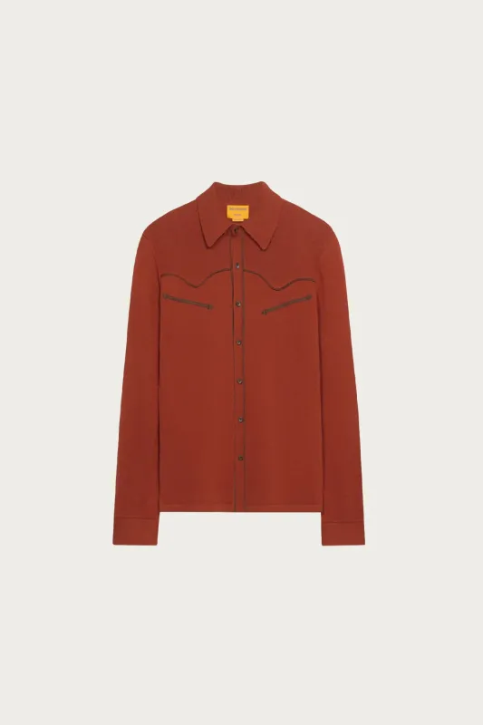 Western Button Up Shirt - Cinnamon sold by Canoe Club