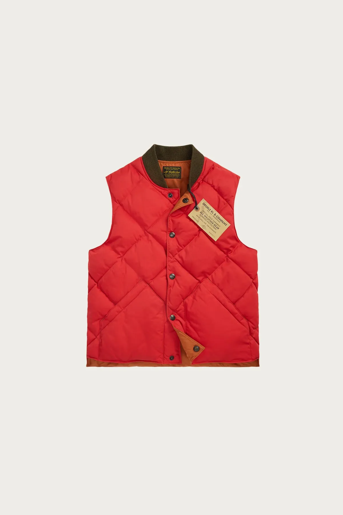 Quilted Vest - Vintage Orange sold by Canoe Club
