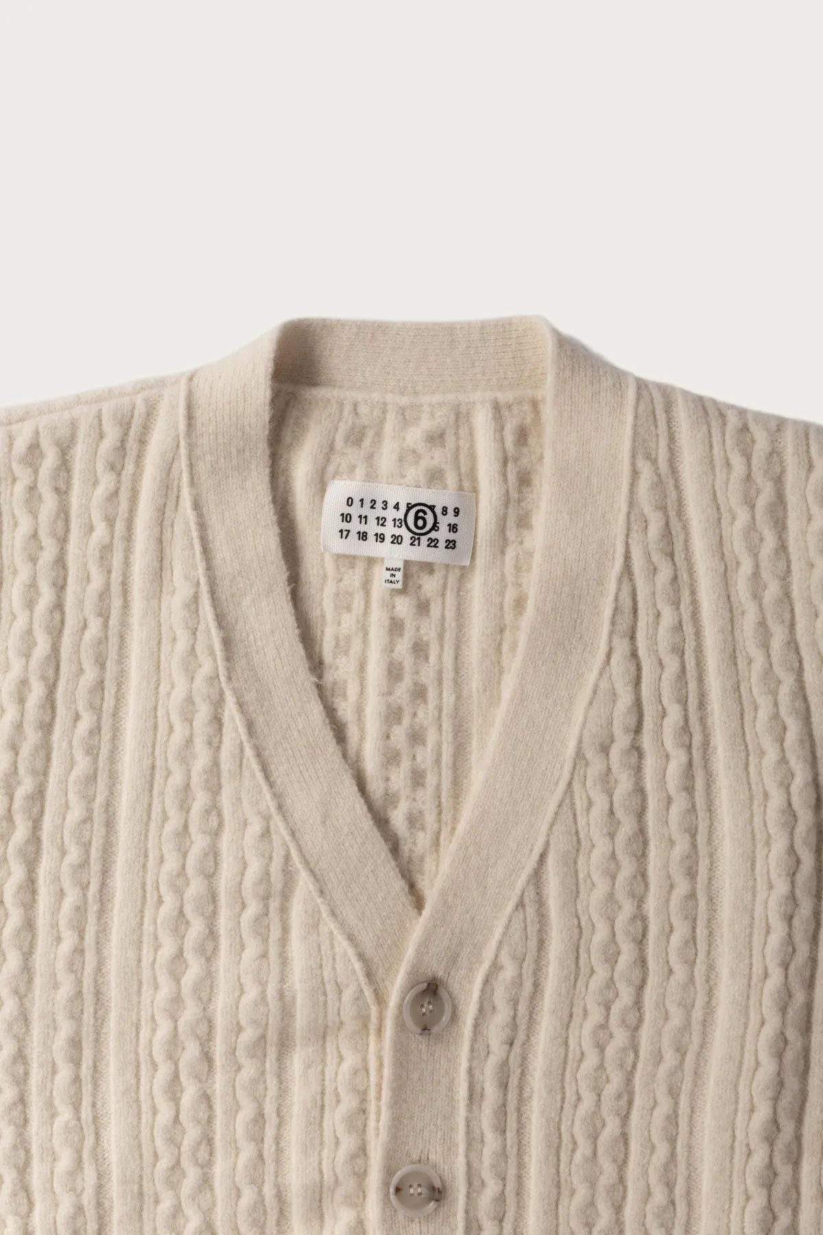 Cable Knit Cardigan - Cream sold by Canoe Club product image thumbnail 2