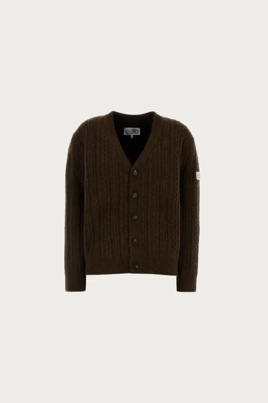 Cable Knit Cardigan - Mocha made by Maison Margiela